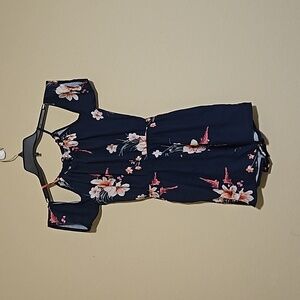 Floral off the shoulder romper